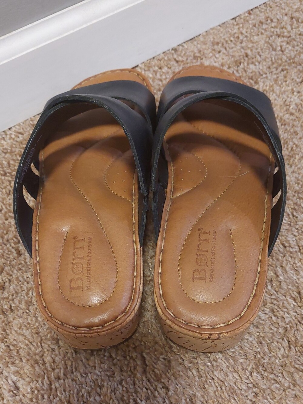 BORN Luna Cork Wedge Comfort Slide Sandal - Picture 3 of 13
